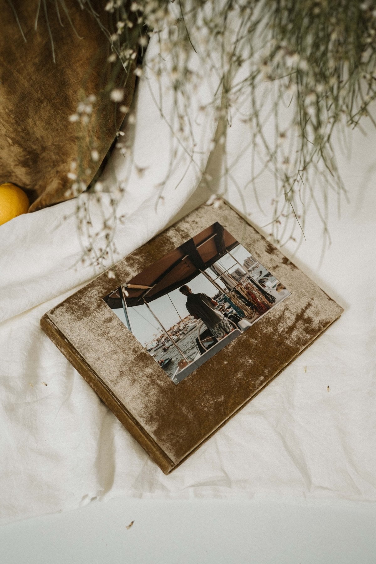 Álbum Tradicional Terciopelo Cobre Pequeño - Mónica Ortega PhotosÁlbum Pequeño